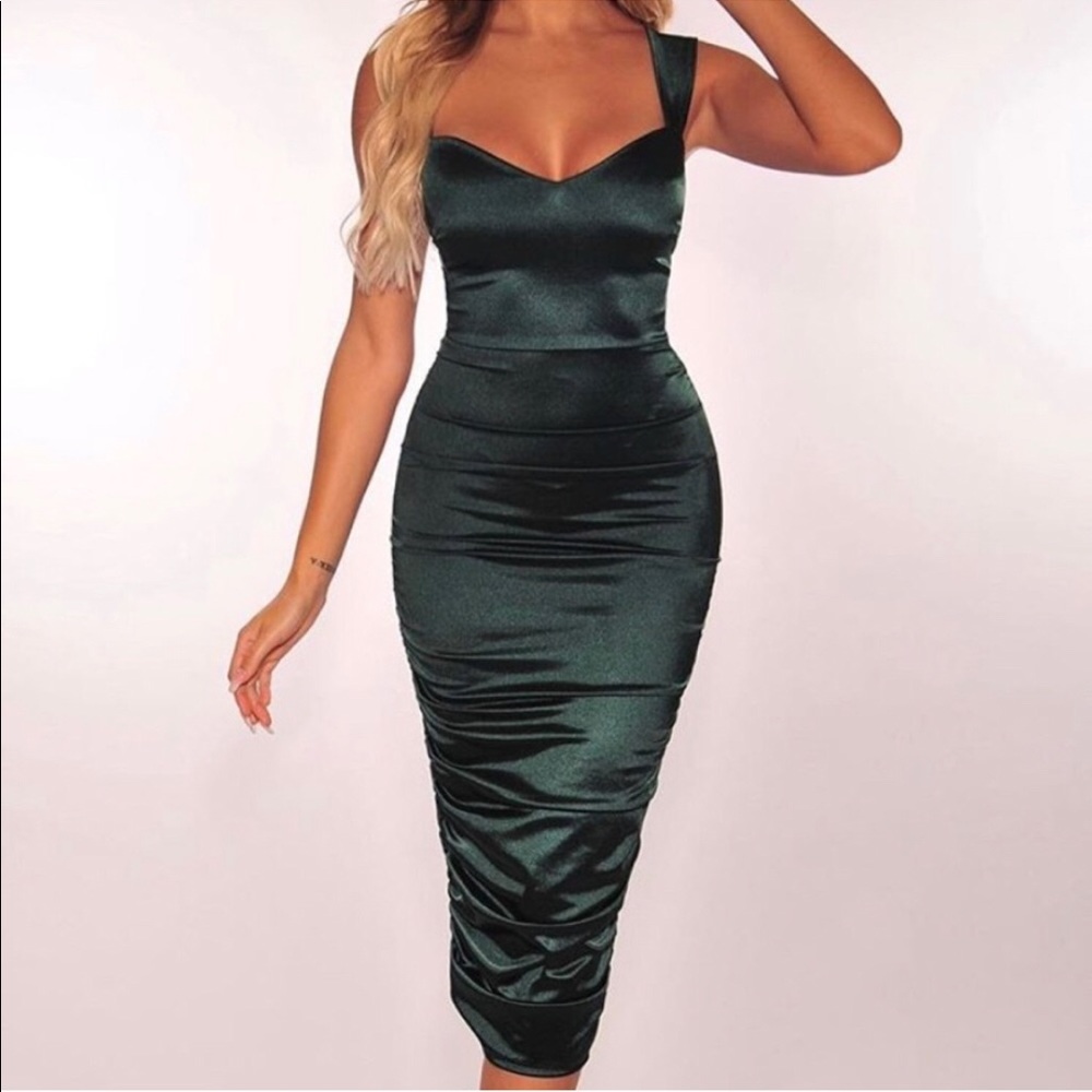 Silk green dress